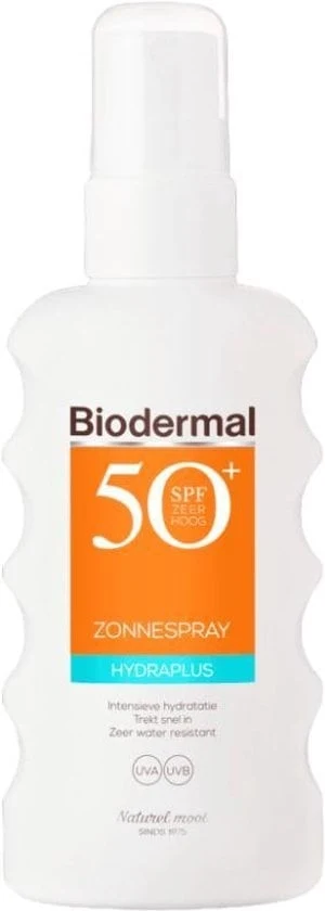 Biodermal Zonnebrand - Hydraplus - Zonnespray - SPF 50 - 175ml - 51Dnspod | Smaakvolle damp – Verzendkosten vrij vanaf 40€