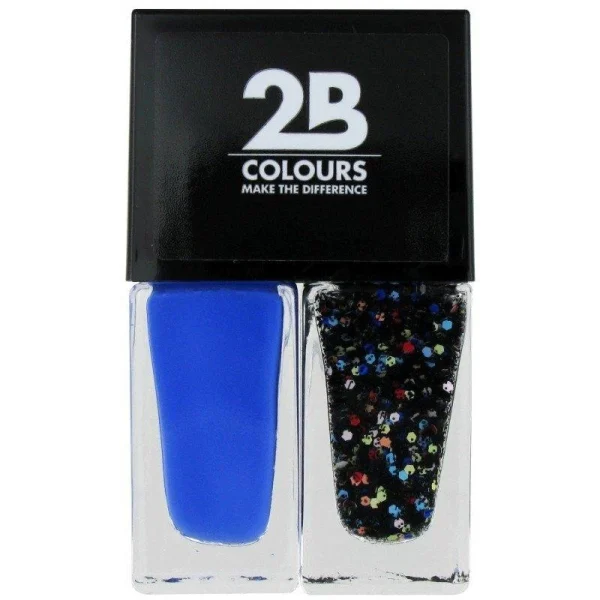 2b Duo Electric Blue & Crazy Dots 534 - Nagellak 2x3ml - 51Dnspod | Smaakvolle damp – Verzendkosten vrij vanaf 40€