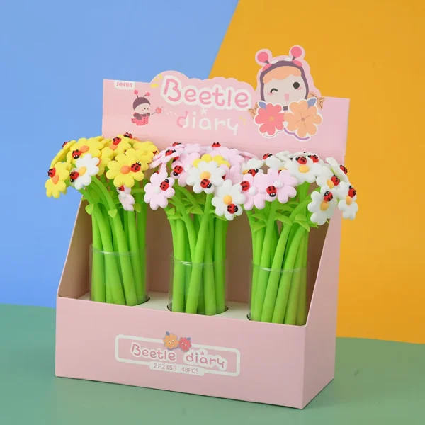 3x buigzame gelpennen in bloemenvorm | Pennen | Kawaii schrijfgerei voor kinderen of als prijsjes - 51Dnspod | Smaakvolle damp – Verzendkosten vrij vanaf 40€