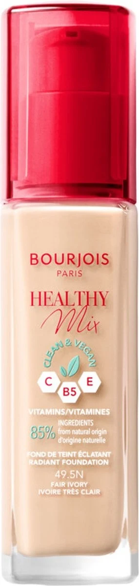 Bourjois Paris Paris Healthy Mix Clean Foundation 49.5 Fair Ivory 30 ml - 51Dnspod | Smaakvolle damp – Verzendkosten vrij vanaf 40€