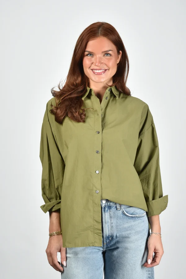 Academia blouse Giorgia 76DT1-722 green plain - 51Dnspod | Smaakvolle damp – Verzendkosten vrij vanaf 40€