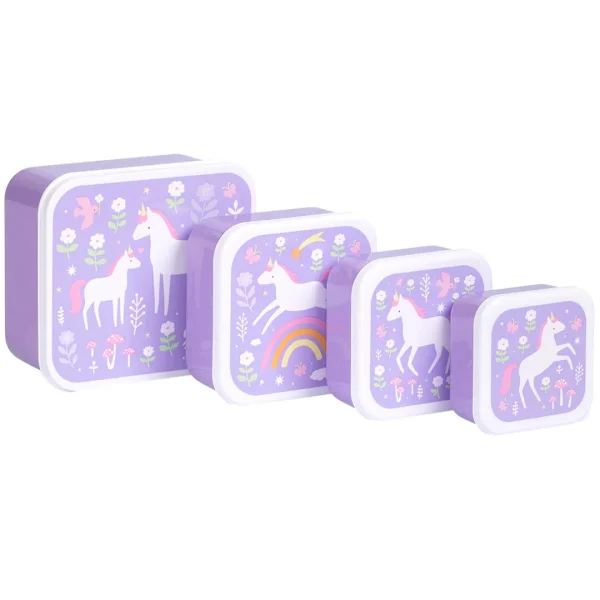 a little lovely company lunchbox set - unicorn dreams - 4st - 51Dnspod | Smaakvolle damp – Verzendkosten vrij vanaf 40€