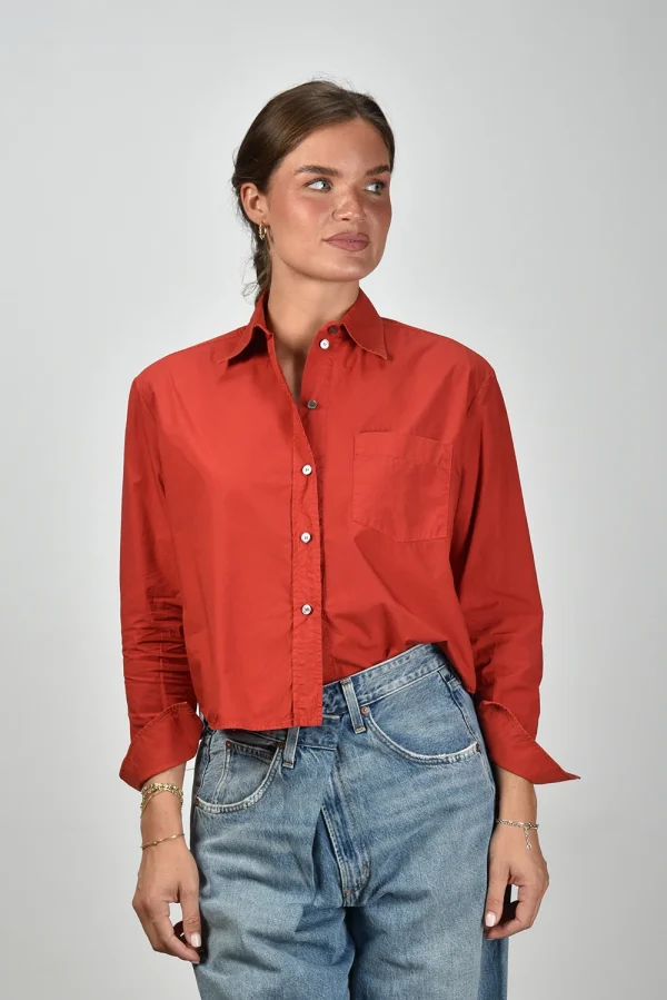 Academia blouse Mia 75DT1-320 rosso unito tinto capo - 51Dnspod | Smaakvolle damp – Verzendkosten vrij vanaf 40€
