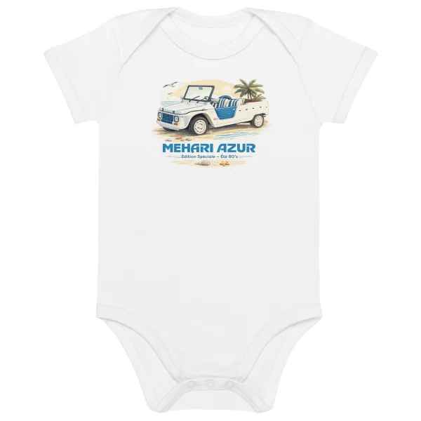 Baby Bodysuit Citroën Méhari Azur – Strand & Retro Illustratie | Specials Collectie - 51Dnspod | Smaakvolle damp – Verzendkosten vrij vanaf 40€
