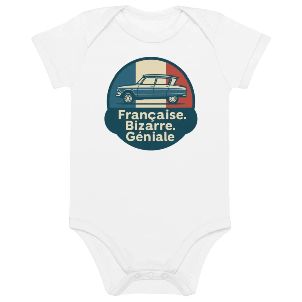 Biologische Baby Romper – Citroën Ami 6 “Française. Bizarre. Géniale.” - 51Dnspod | Smaakvolle damp – Verzendkosten vrij vanaf 40€