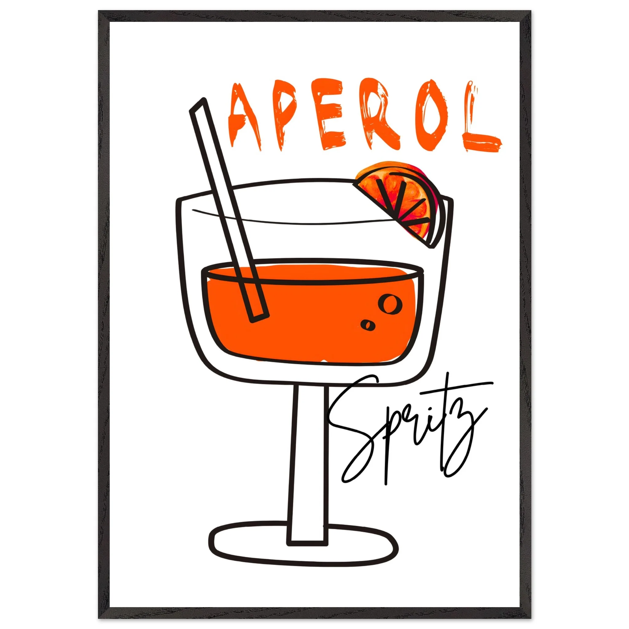 Artfulprints Poster met Lijst Aperol Spritz - Minimalistic - 70x100 cm - Oranje - 51Dnspod | Smaakvolle damp – Verzendkosten vrij vanaf 40€ Artfulprints Poster met Lijst Aperol Spritz - Minimalistic - 70x100 cm - Oranje - 51Dnspod | Smaakvolle damp – Verzendkosten vrij vanaf 40€