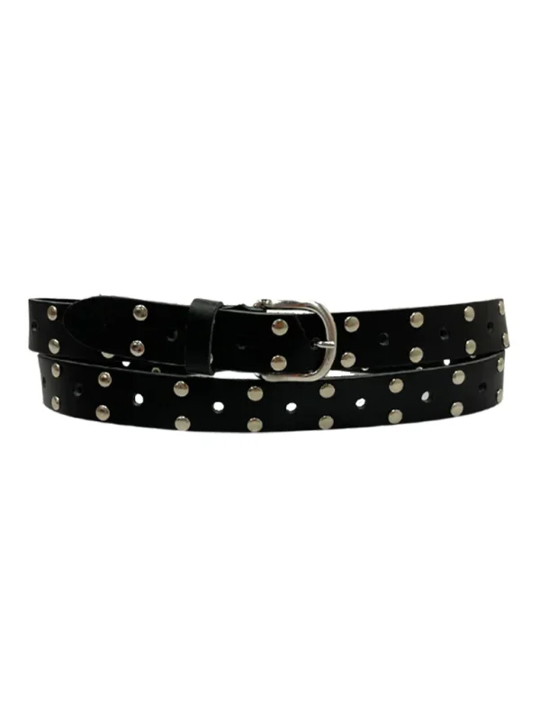 Belt Leather Long Silver Studs - 51Dnspod | Smaakvolle damp – Verzendkosten vrij vanaf 40€