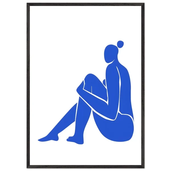 Artfulprints Poster met Lijst Matisse – The blue feminine flow - 70x100 cm - Blauw - 51Dnspod | Smaakvolle damp – Verzendkosten vrij vanaf 40€