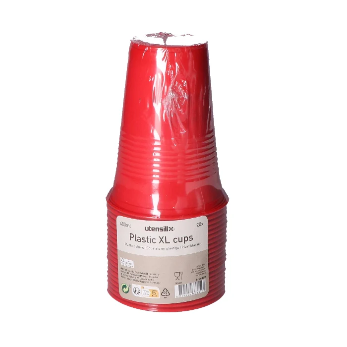 Bekers plastic XL rood – 20 stuks (480 ml) - 51Dnspod | Smaakvolle damp – Verzendkosten vrij vanaf 40€ Bekers plastic XL rood – 20 stuks (480 ml) - 51Dnspod | Smaakvolle damp – Verzendkosten vrij vanaf 40€