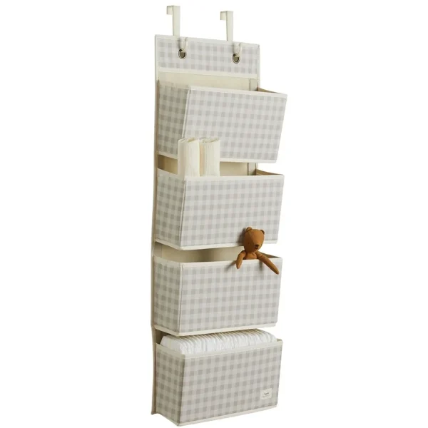 3 sprouts wandorganiser - gingham beige - 51Dnspod | Smaakvolle damp – Verzendkosten vrij vanaf 40€