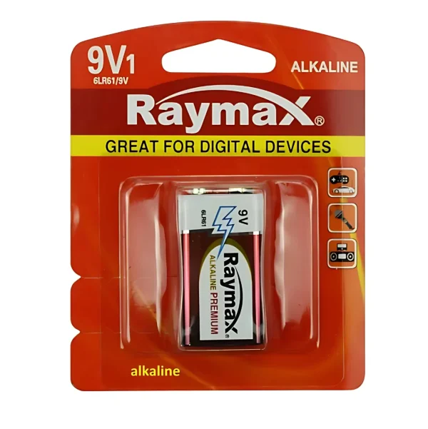 9 Volt Batterij - 6LR061 - Alkaline Raymax - 51Dnspod | Smaakvolle damp – Verzendkosten vrij vanaf 40€