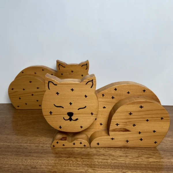 2 houten katten - 51Dnspod | Smaakvolle damp – Verzendkosten vrij vanaf 40€