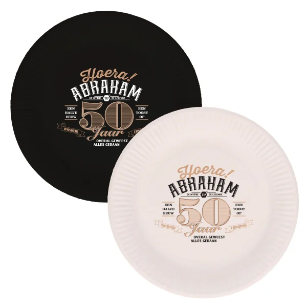 Bordjes Abraham 50 jaar groot 8 stuks - 51Dnspod | Smaakvolle damp – Verzendkosten vrij vanaf 40€