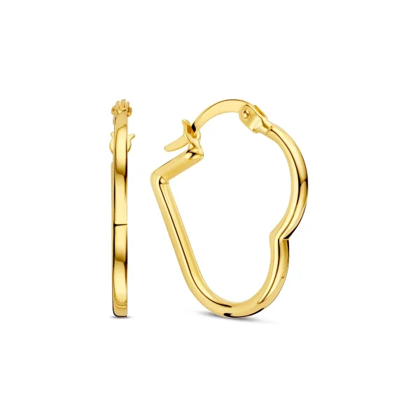 Beloro Jewels Della Spiga Luna 9 Karaat Hartjes Oorbellen BO360081 - 51Dnspod | Smaakvolle damp – Verzendkosten vrij vanaf 40€