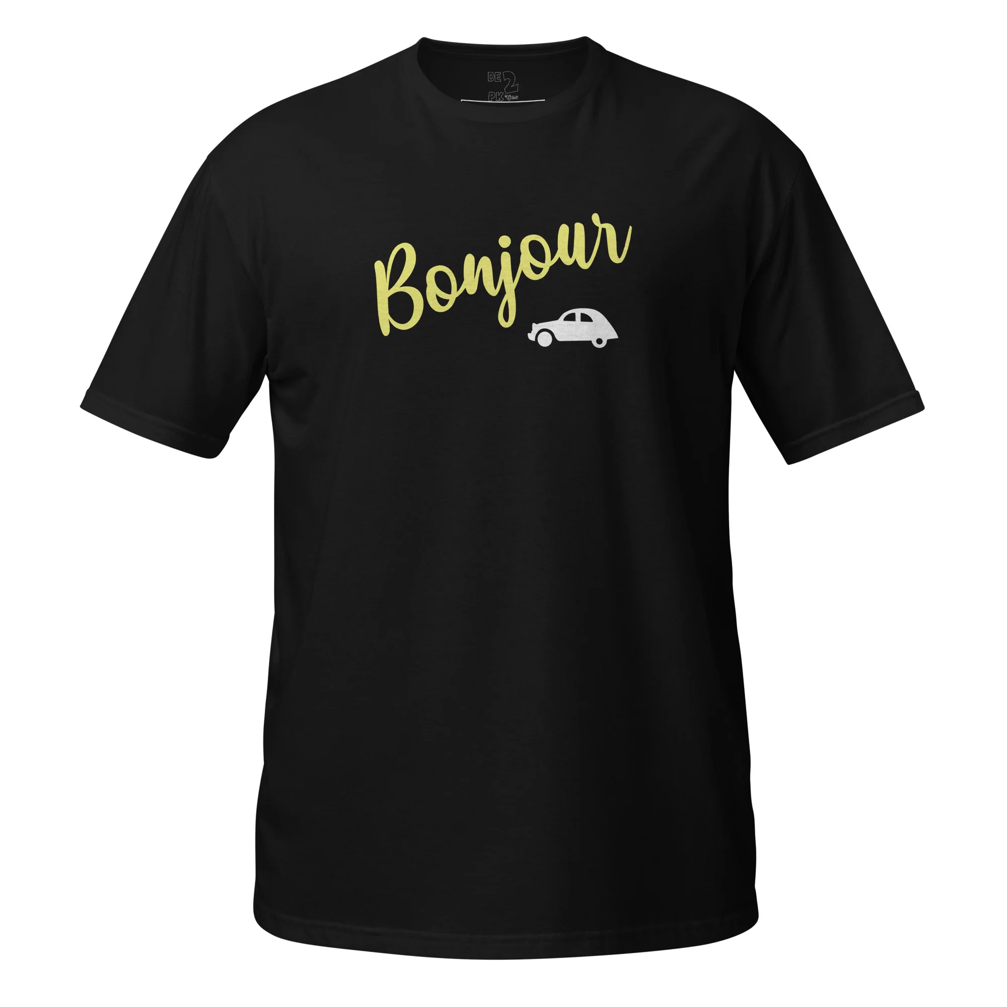 Bonjour 2cv T-shirt Uniseks - Zwart of Navy - 51Dnspod | Smaakvolle damp – Verzendkosten vrij vanaf 40€ Bonjour 2cv T-shirt Uniseks - Zwart of Navy - 51Dnspod | Smaakvolle damp – Verzendkosten vrij vanaf 40€