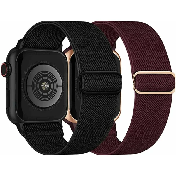 2-Pack Nylon Horlogebanden voor Apple Watch 38mm/40mm - Compatibel met Apple Watch Series 1-7/SE/Nike+/Sport/Edition - Duurzaam, Ademend en Verstelbaar - Modieuze Kleurkeuze - 51Dnspod | Smaa