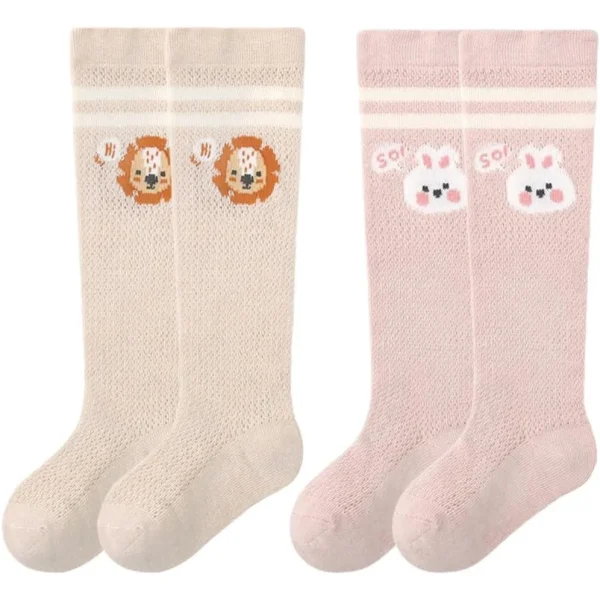 2 Paar - Katoenen Kniekousen Baby's - Schattig Ontwerp - Ademend en Comfortabel - Geschikt voor 0 tot 3 Jaar - Machinewasbaar en Duurzaam - 51Dnspod | Smaakvolle damp – Verzendkosten vrij van