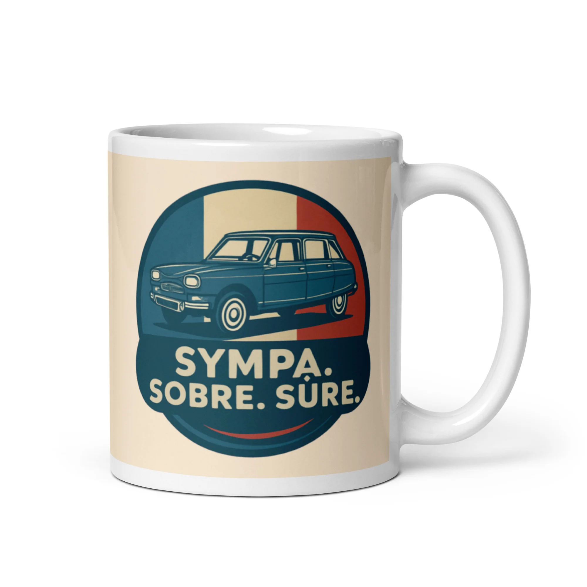 ☕ Sympa. Sobre. Sûre. – Mok met Citroën Ami 8 print - 51Dnspod | Smaakvolle damp – Verzendkosten vrij vanaf 40€ ☕ Sympa. Sobre. Sûre. – Mok met Citroën Ami 8 print - 51Dnspod | Smaakvolle damp – Verzendkosten vrij vanaf 40€