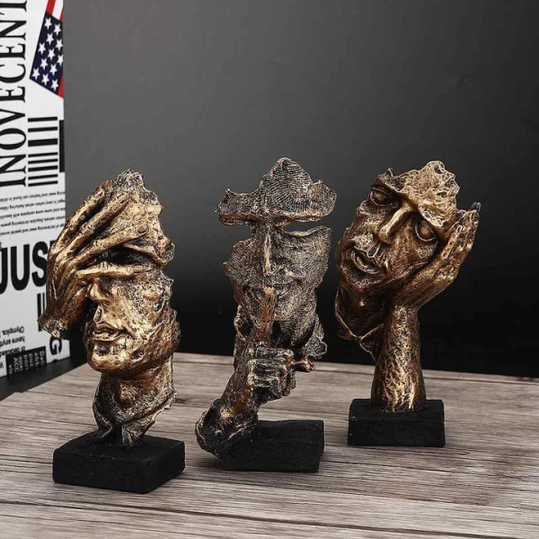 Abstracte Gouden Sculptuur "NordicLijn" – Moderne Scandinavische Decoratie - 51Dnspod | Smaakvolle damp – Verzendkosten vrij vanaf 40€