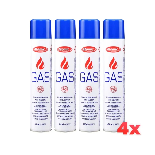 4x Atomic Aanstekergas (400 ml) - 51Dnspod | Smaakvolle damp – Verzendkosten vrij vanaf 40€
