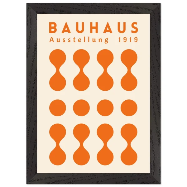 Artfulprints Poster met Lijst Bauhaus - Ausstellung orange - A4 21x29.7 cm - Oranje - 51Dnspod | Smaakvolle damp – Verzendkosten vrij vanaf 40€