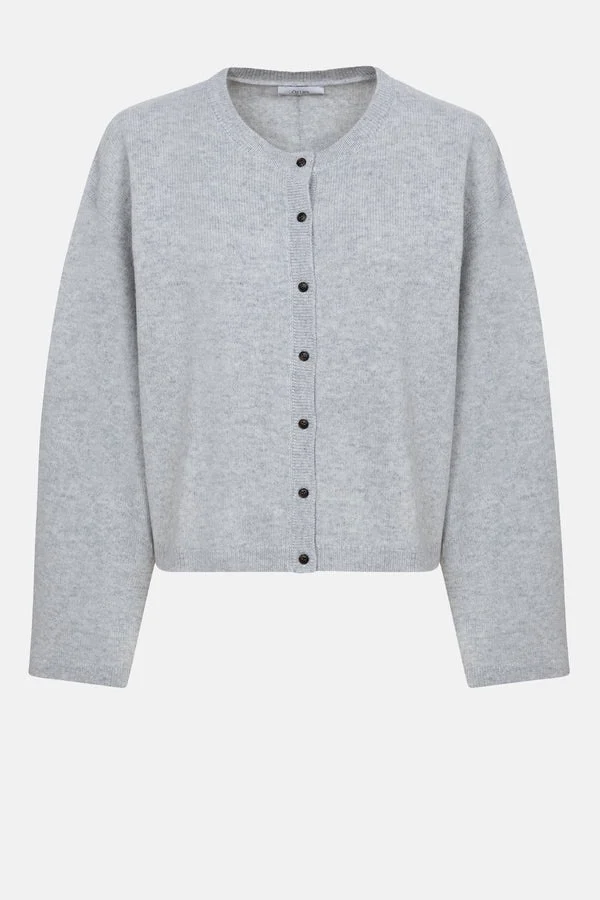 ÂME ANTWERP Kate Round Neck Cardigan Light Grey MG01 - 51Dnspod | Smaakvolle damp – Verzendkosten vrij vanaf 40€