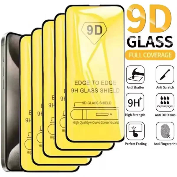 5 Stuks – Gehard Glas Screenprotector – Geschikt voor Apple iPhone 13 / 13 Pro / 14 – Volledige Dekking – Full Screen Tempered Glass – Krasbestendig – Schokbestendig – Ultra Touch Gevoelighei