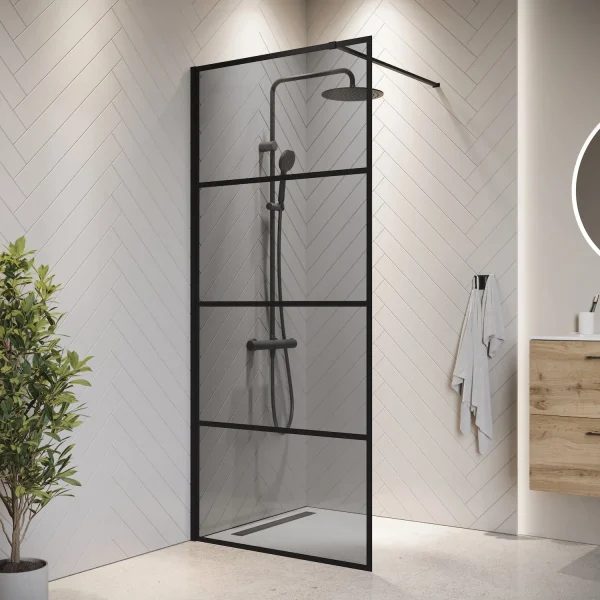 Badplaats Douchewand Essos 60 x 200 cm – Zwart – Inloopdouche 8 mm Rookglas - 51Dnspod | Smaakvolle damp – Verzendkosten vrij vanaf 40€