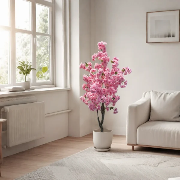150cm Kunstmatige Kersenbloesem Boom | Realistische Sierboom | Woonkamer & Feestdecoratie - 51Dnspod | Smaakvolle damp – Verzendkosten vrij vanaf 40€
