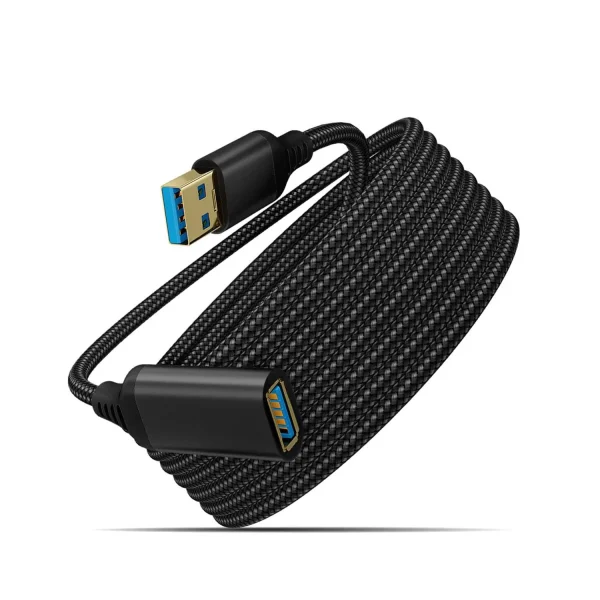 3 meter - USB naar USB Kabel - USB 3.0 Verlengkabel - Hoge Snelheid 5Gbps Dataoverdracht - USB Mannelijk Naar USB Vrouwelijk -Geschikt Voor Laptop, Printer, Camera, Flash Drive & Scanner