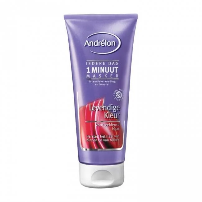 Andrélon levendige kleur - 180 ml - 1-minuut masker - 51Dnspod | Smaakvolle damp – Verzendkosten vrij vanaf 40€ Andrélon levendige kleur - 180 ml - 1-minuut masker - 51Dnspod | Smaakvolle damp – Verzendkosten vrij vanaf 40€
