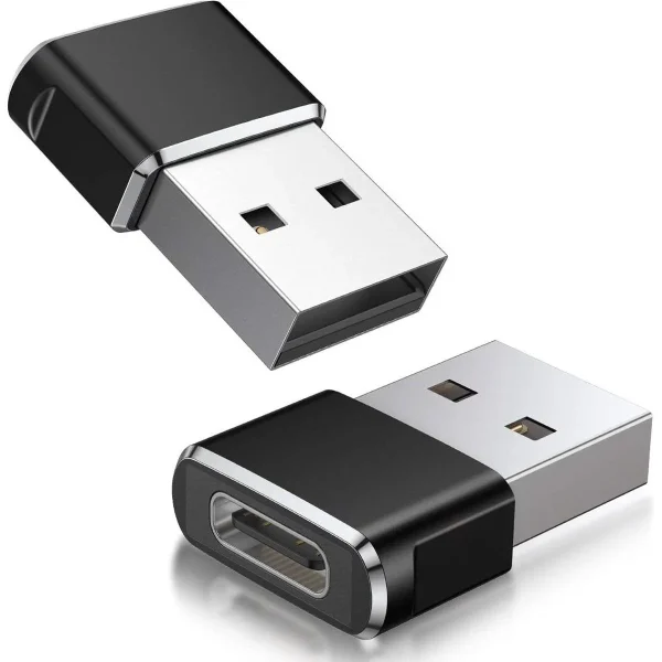 2 Stuks - USB-C Female naar USB Male Adapter - Type C naar USB A Kabel Converter - Geschikt voor Mobiel, Tablet, Computer, Etc. - Zwart - 51Dnspod | Smaakvolle damp – Verzendkosten vrij vanaf