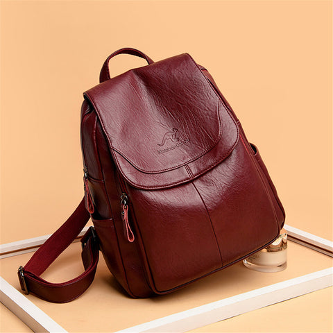 Anti theft Mini Leather Backpack for Women
