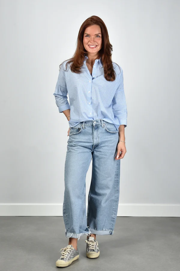 Academia blouse Gioia-34 76D14-620 light blue checked - 51Dnspod | Smaakvolle damp – Verzendkosten vrij vanaf 40€