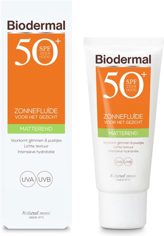 Biodermal Zonnebrand - Matterende Zonnefluïde voor het gezicht SPF 50 - 40ml - Voorkomt glimmen en puistjes - 51Dnspod | Smaakvolle damp – Verzendkosten vrij vanaf 40€ Biodermal Zonnebrand - Matterende Zonnefluïde voor het gezicht SPF 50 - 40ml - Voorkomt glimmen en puistjes - 51Dnspod | Smaakvolle damp – Verzendkosten vrij vanaf 40€