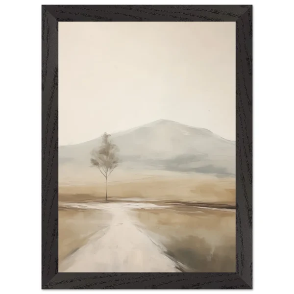 Artfulprints Poster met Lijst Abstract - Tree path - A4 21x29.7 cm - Taupe - 51Dnspod | Smaakvolle damp – Verzendkosten vrij vanaf 40€