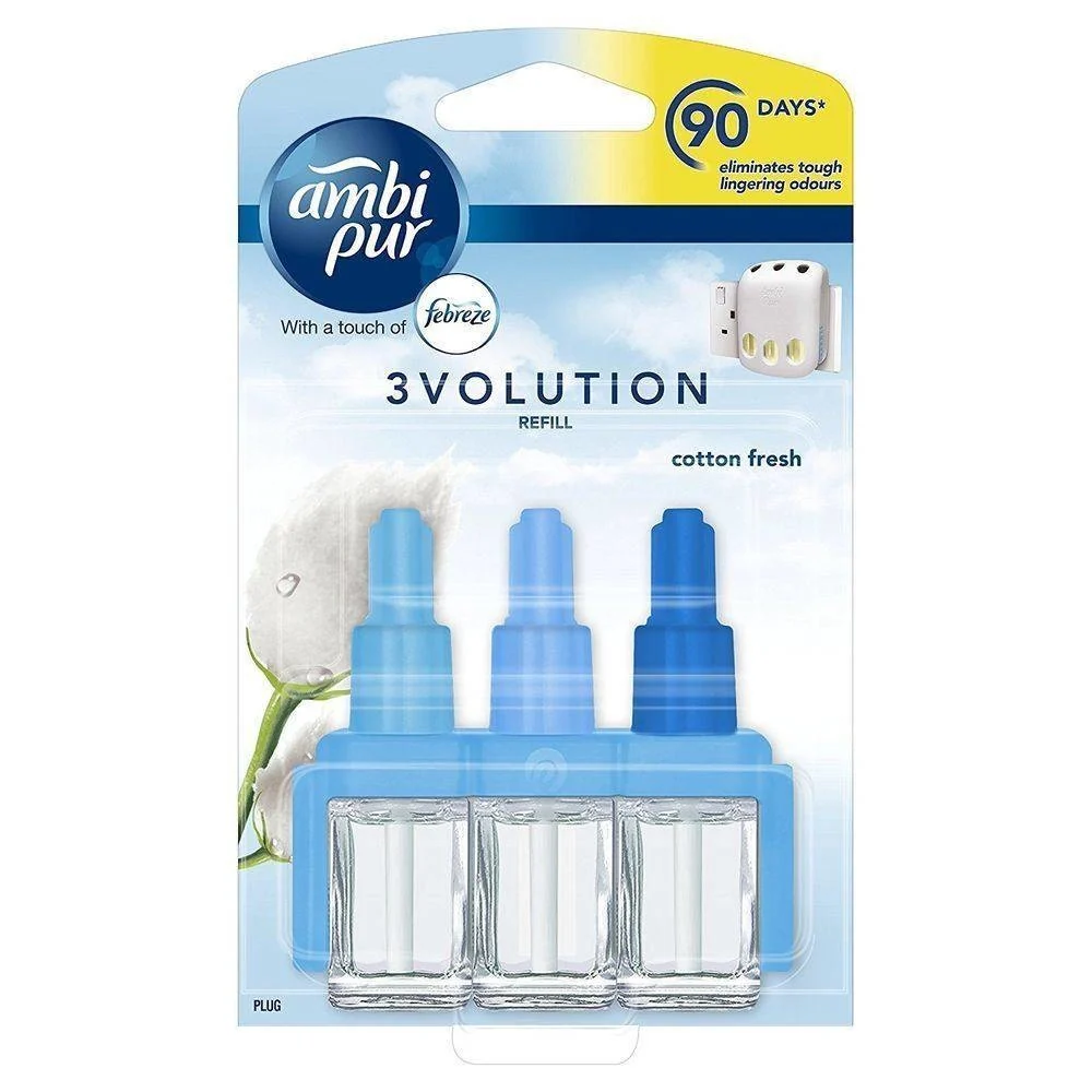 Ambi Pur 3volution Navul Cotton Fresh - 20 Ml - 51Dnspod | Smaakvolle damp – Verzendkosten vrij vanaf 40€ Ambi Pur 3volution Navul Cotton Fresh - 20 Ml - 51Dnspod | Smaakvolle damp – Verzendkosten vrij vanaf 40€