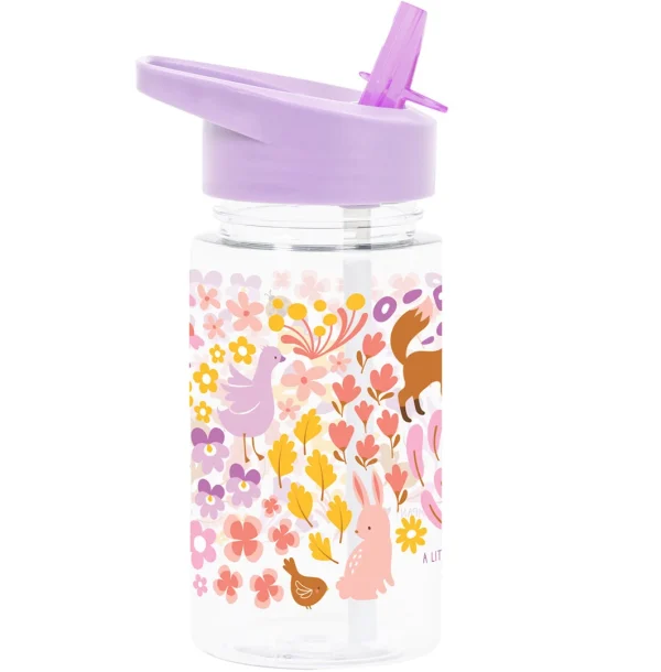 a little lovely company drinkfles met rietje - bloementuin - 450 ml - 51Dnspod | Smaakvolle damp – Verzendkosten vrij vanaf 40€