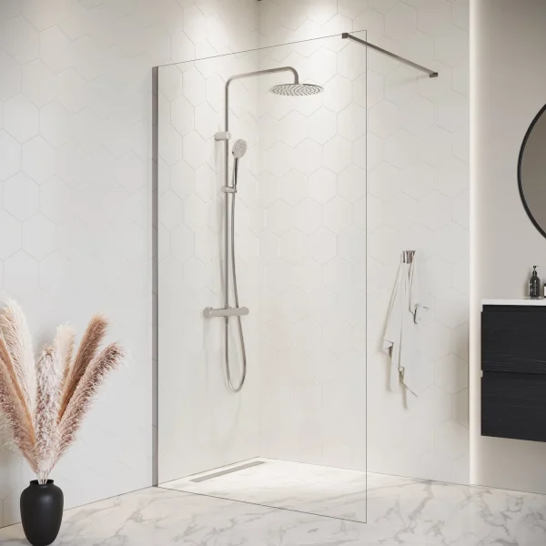 Badplaats Douchewand Florida 140 x 200 cm – Chroom – Inloopdouche 8 mm Veiligheidsglas - 51Dnspod | Smaakvolle damp – Verzendkosten vrij vanaf 40€