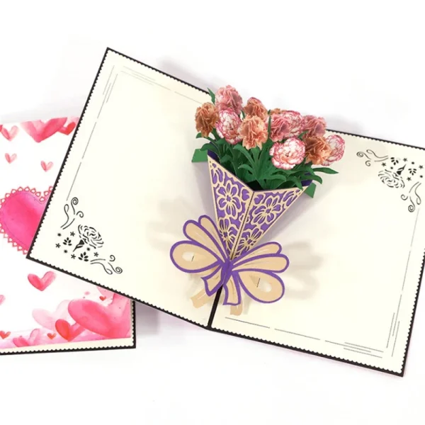 3D Pop-Up Wenskaart | Bloemen - 51Dnspod | Smaakvolle damp – Verzendkosten vrij vanaf 40€