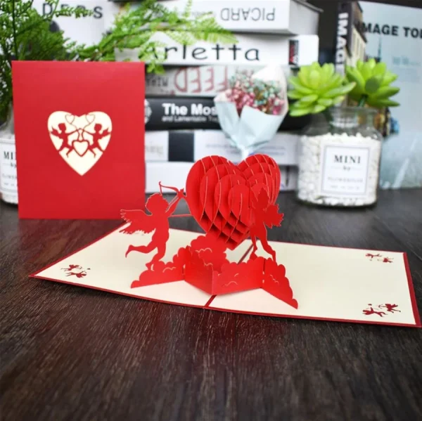 3D Pop-Up Wenskaart | Cupido - 51Dnspod | Smaakvolle damp – Verzendkosten vrij vanaf 40€