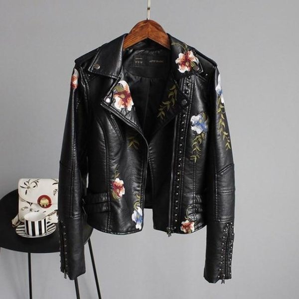 Bloemenprint Bikerjas voor Dames - 51Dnspod | Smaakvolle damp – Verzendkosten vrij vanaf 40€