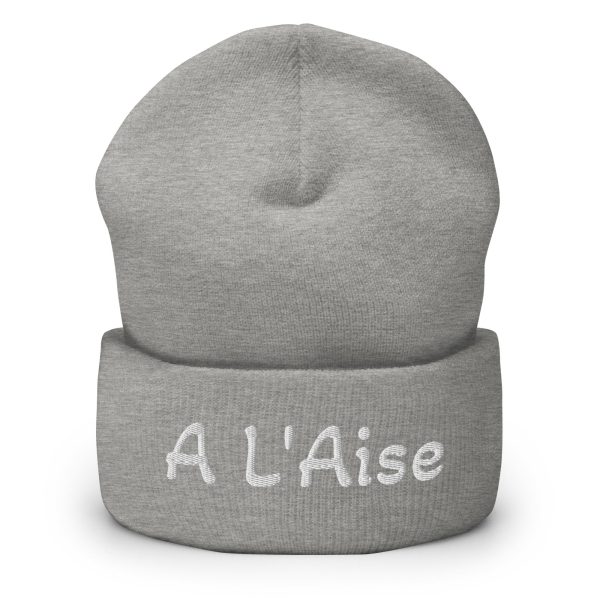A L'Aise Beanie geborduurd met omgeslagen rand verkrijgbaar in Zwart, Navy, Antraciet, Blauw, Rood, Groen of Grijs - 51Dnspod | Smaakvolle damp – Verzendkosten vrij vanaf 40€