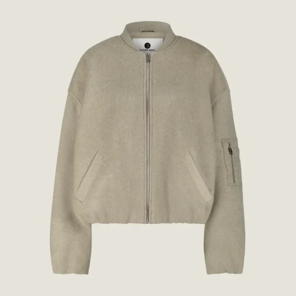 ALTER EGO PEARL WOLLEN BOMBER SAND - 51Dnspod | Smaakvolle damp – Verzendkosten vrij vanaf 40€
