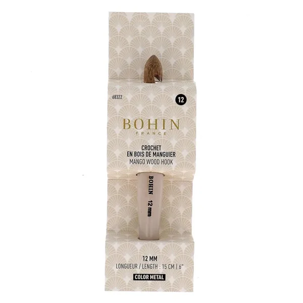 Bohin Haaknaald mangohout 12 mm - 51Dnspod | Smaakvolle damp – Verzendkosten vrij vanaf 40€