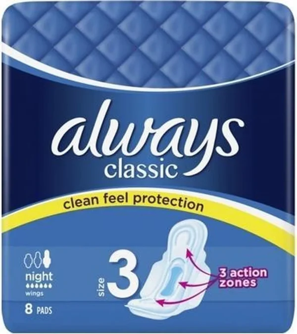 Always Classic Night "Clean Feel Protection" - 8st - 51Dnspod | Smaakvolle damp – Verzendkosten vrij vanaf 40€