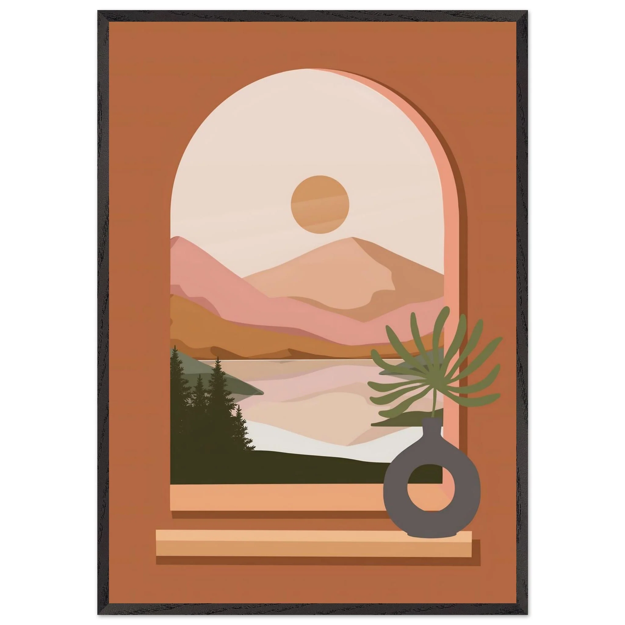 Artfulprints Poster met Lijst Boho – Terracotta window - 70x100 cm - Terracotta - 51Dnspod | Smaakvolle damp – Verzendkosten vrij vanaf 40€ Artfulprints Poster met Lijst Boho – Terracotta window - 70x100 cm - Terracotta - 51Dnspod | Smaakvolle damp – Verzendkosten vrij vanaf 40€
