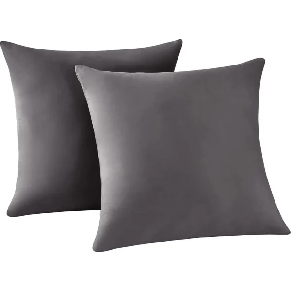 2 Delig - Luxe Kussensloop Set - Met Rits - 80x80 cm - Microvezel Kussenslopen - Houtskool Kleur - Stijlvol - Zacht - Comfortabel - Donker Grijs - 51Dnspod | Smaakvolle damp – Verzendkosten v
